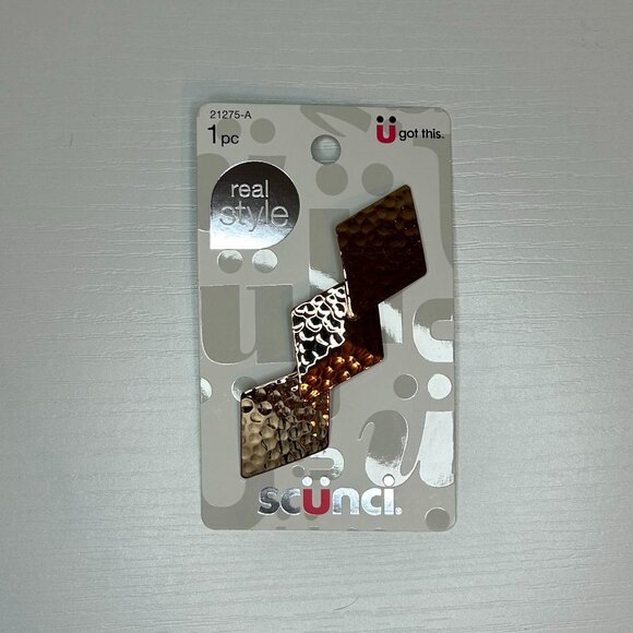 NWT triple diamond barrette (gold or silver) - Picture 3 of 4